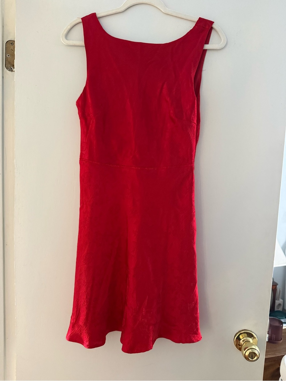 Aqua Vibrant Red Sleeveless Mini Dress